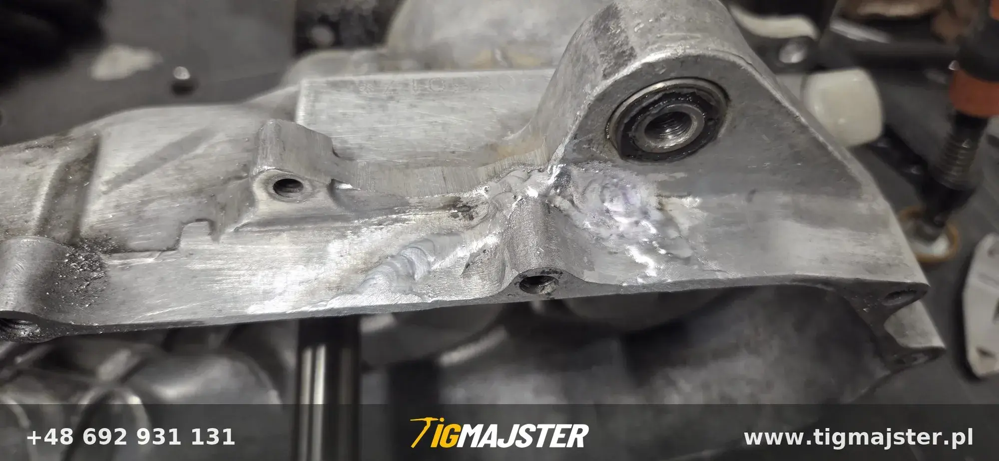 Modyfikacja i naprawa aluminiowego wachacza motocykla — Spawanie aluminium