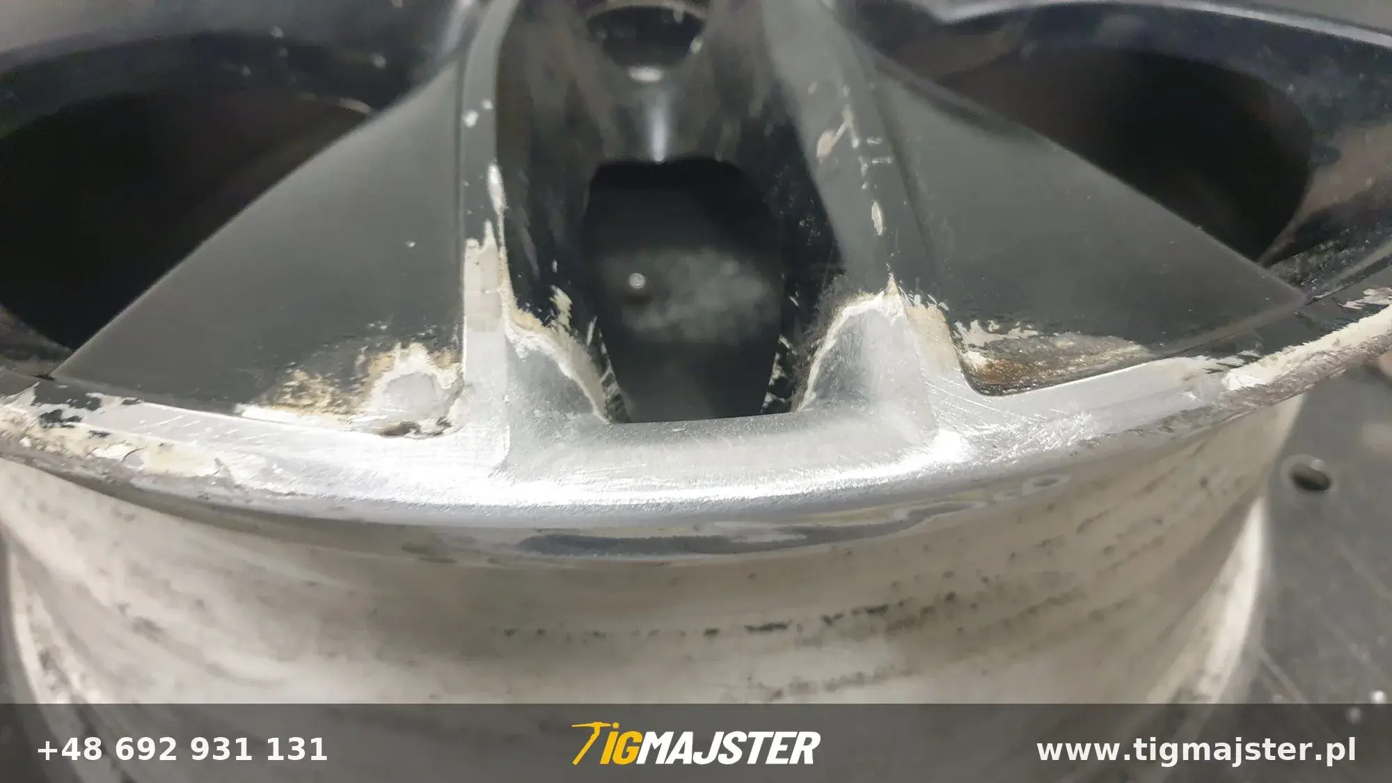 Naprawa felgi aluminiowej BMW — Spawanie aluminium