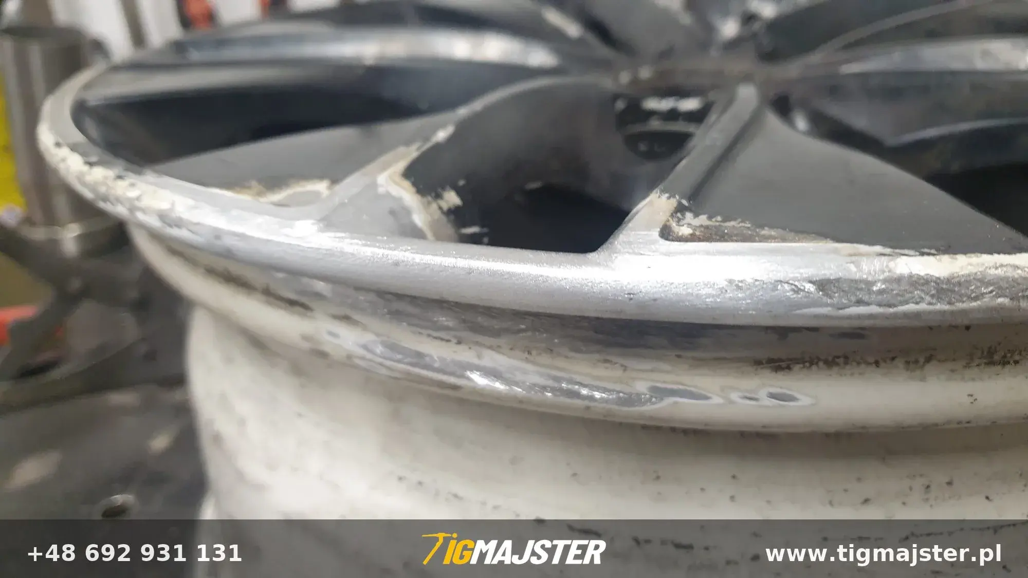 Naprawa felgi aluminiowej BMW — Spawanie aluminium