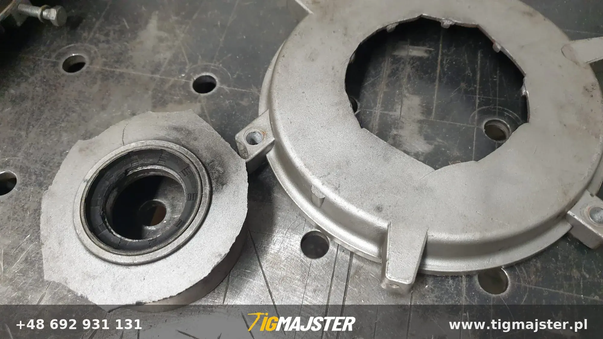 Naprawa obudowy silnika — Spawanie aluminium