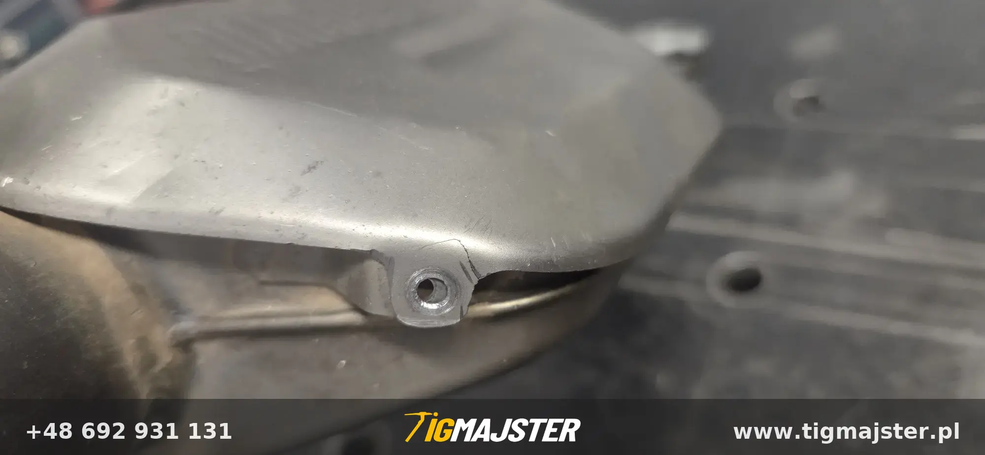 Spawanie tytanowego tłumika AKRAPOVIČ — Spawanie tytanu