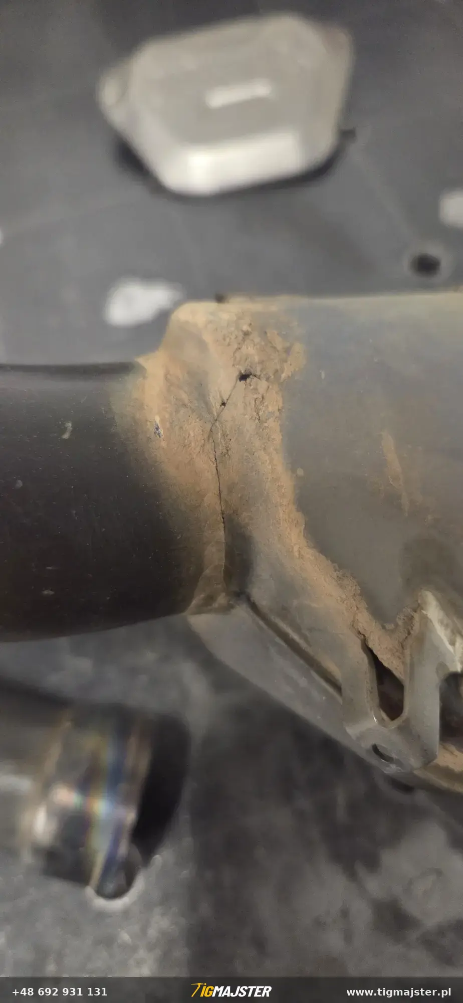 Spawanie tytanowego tłumika AKRAPOVIČ — Spawanie tytanu